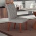 Conjunto com 2 Cadeiras Larissa Linho Cinza e Marrom