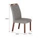 Conjunto com 2 Cadeiras Larissa Linho Cinza e Marrom