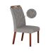 Conjunto com 2 Cadeiras Larissa Linho Cinza e Marrom