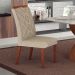 Conjunto com 2 Cadeiras Larissa Linho Palha e Marrom