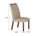 Conjunto com 2 Cadeiras Larissa Linho Palha e Marrom