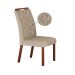 Conjunto com 2 Cadeiras Larissa Linho Palha e Marrom