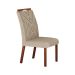 Conjunto com 2 Cadeiras Larissa Linho Palha e Marrom