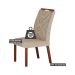Conjunto com 2 Cadeiras Larissa Linho Palha e Marrom