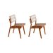 Conjunto com 2 Cadeiras Lea Premium Linho Atacama e Imbuia
