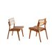 Conjunto com 2 Cadeiras Lea Premium Linho Atacama e Imbuia