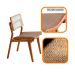 Conjunto com 2 Cadeiras Lea Premium Linho Atacama e Imbuia