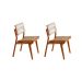 Conjunto com 2 Cadeiras Lea Premium Linho Âmbar e Imbuia