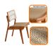 Conjunto com 2 Cadeiras Lea Premium Linho Âmbar e Imbuia