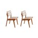 Conjunto com 2 Cadeiras Lea Premium Linho Off White e Imbuia