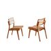 Conjunto com 2 Cadeiras Lea Premium Linho Palha e Imbuia