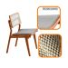 Conjunto com 2 Cadeiras Lea Premium Linho Quartzo e Imbuia