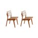 Conjunto com 2 Cadeiras Lea Premium Linho Turim e Imbuia