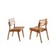 Conjunto com 2 Cadeiras Lea Premium Linho Turim e Imbuia