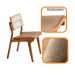 Conjunto com 2 Cadeiras Lea Premium Linho Turim e Imbuia