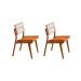 Conjunto com 2 Cadeiras Lea Premium Revestimento Sintético Caramelo e Imbuia