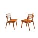 Conjunto com 2 Cadeiras Lea Premium Revestimento Sintético Caramelo e Imbuia