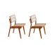 Conjunto com 2 Cadeiras Lea Premium Revestimento Sintético Milano e Imbuia