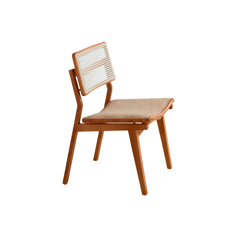 Conjunto com 2 Cadeiras Lea Premium Revestimento Sintético Milano e Imbuia