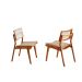 Conjunto com 2 Cadeiras Lea Premium Revestimento Sintético Milano e Imbuia
