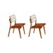 Conjunto com 2 Cadeiras Lea Premium Revestimento Sintético Puce e Imbuia