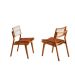 Conjunto com 2 Cadeiras Lea Premium Revestimento Sintético Puce e Imbuia