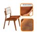 Conjunto com 2 Cadeiras Lea Premium Revestimento Sintético Puce e Imbuia