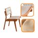 Conjunto com 2 Cadeiras Lea Premium Veludo Bege e Imbuia