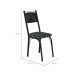 Conjunto com 2 Cadeiras Leslie Revestimento Sintético Silver e Preto