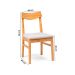 Conjunto com 2 Cadeiras Loop Linho Cinza e Amêndoa