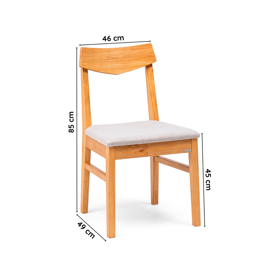 Conjunto com 2 Cadeiras Loop Linho Cinza e Amêndoa