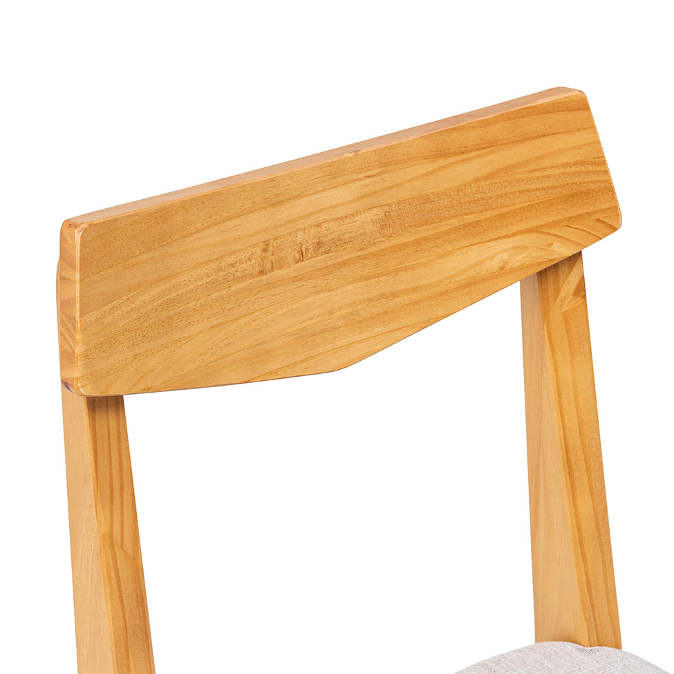 Conjunto com 2 Cadeiras Loop Linho Cinza e Amêndoa