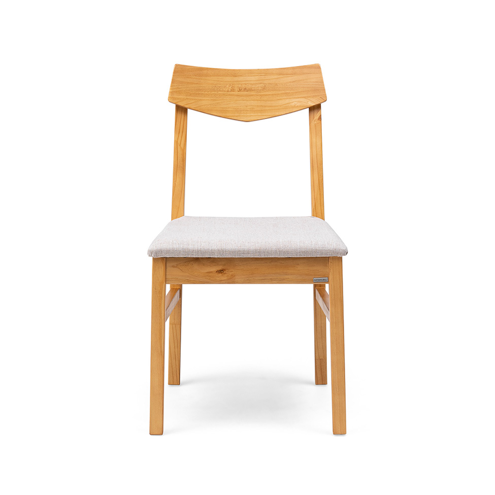 Conjunto com 2 Cadeiras Loop Linho Cinza e Amêndoa