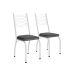 Conjunto com 2 Cadeiras Ludi Platina e Branco