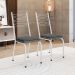 Conjunto com 2 Cadeiras Ludi Platina e Branco