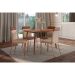Conjunto com 2 Cadeiras Madalena Linho Areia e Caramelo