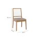 Conjunto com 2 Cadeiras Marcela Linho Bege e Madeira
