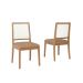 Conjunto com 2 Cadeiras Marcela Linho Kaki e Madeira