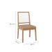 Conjunto com 2 Cadeiras Marcela Linho Kaki e Madeira