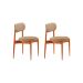 Conjunto com 2 Cadeiras Miami Soft Linho Âmbar e Imbuia
