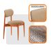 Conjunto com 2 Cadeiras Miami Soft Linho Âmbar e Imbuia