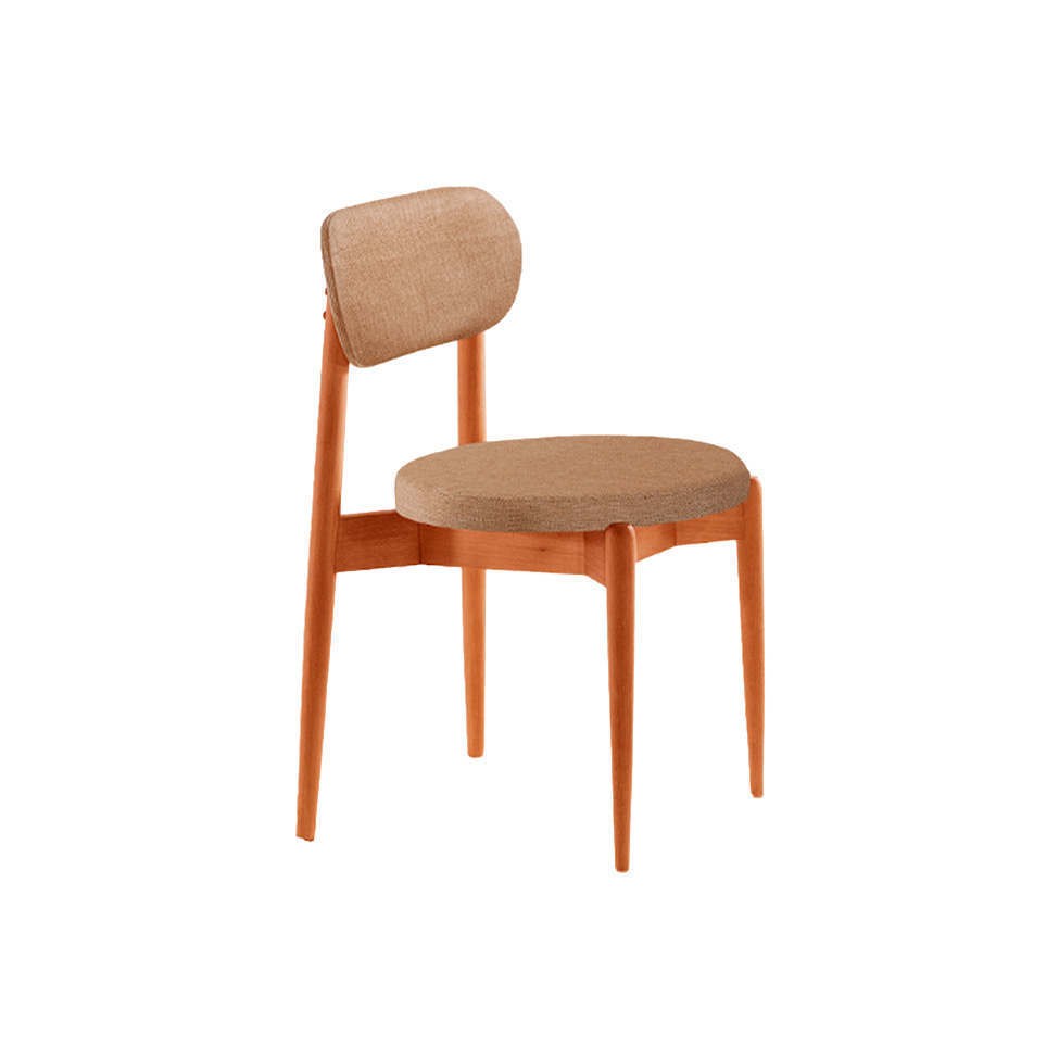 Conjunto com 2 Cadeiras Miami Soft Linho Palha e Imbuia