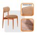 Conjunto com 2 Cadeiras Miami Soft Linho Palha e Imbuia