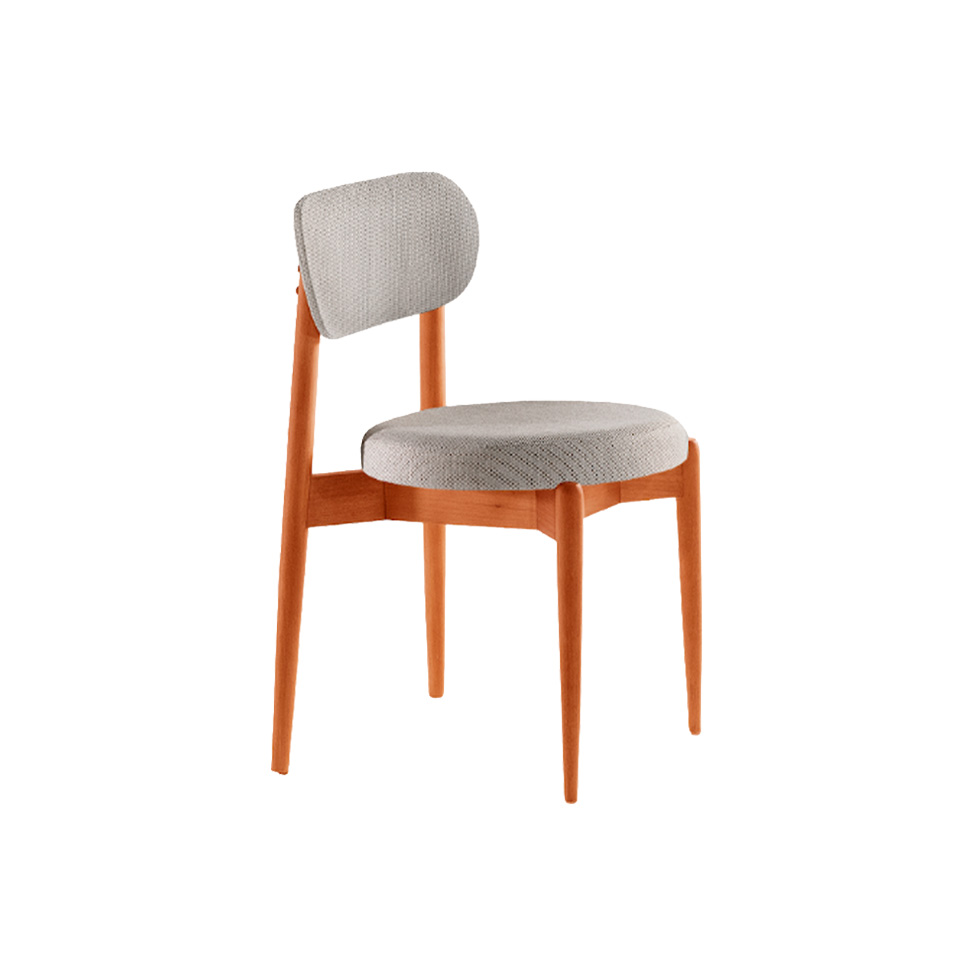 Conjunto com 2 Cadeiras Miami Soft Linho Quartzo e Imbuia