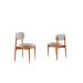 Conjunto com 2 Cadeiras Miami Soft Linho Quartzo e Imbuia