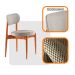 Conjunto com 2 Cadeiras Miami Soft Linho Quartzo e Imbuia