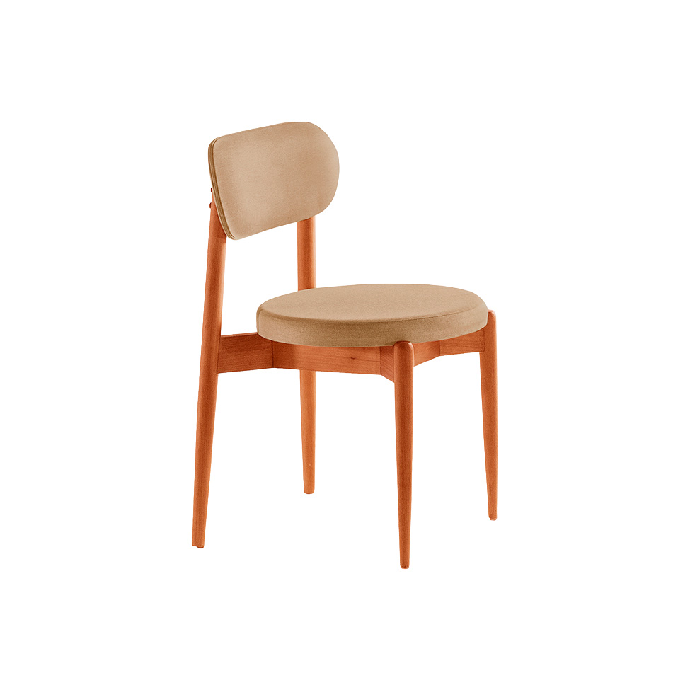 Conjunto com 2 Cadeiras Miami Soft Linho Turim e Imbuia