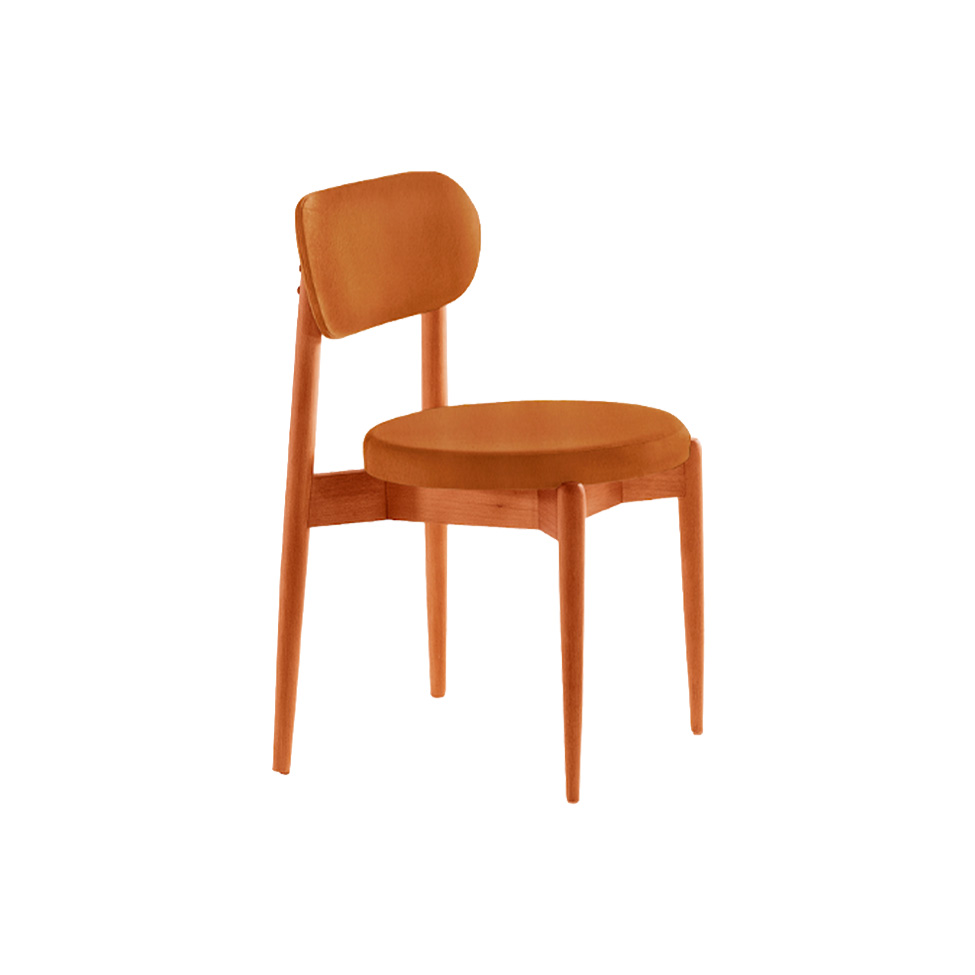 Conjunto com 2 Cadeiras Miami Soft Revestimento Sintético Caramelo e Imbuia