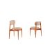 Conjunto com 2 Cadeiras Miami Soft Veludo Bege e Imbuia
