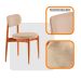 Conjunto com 2 Cadeiras Miami Soft Veludo Bege e Imbuia